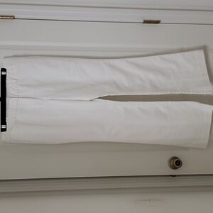 Worthington Size 12 White Slightly Flared Leg Trousers, Gently Used Condition